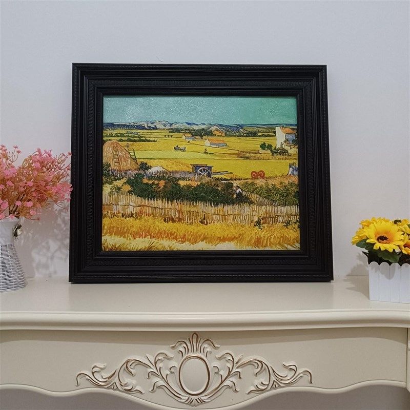 黑色画框实木复古数字黑色相框玄关装饰镜框简约美式油画外框定制