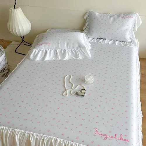 月亮睡了*夏日甜妹!冰丝凉席裙款床三件套夏凉席宿舍家用凉爆款