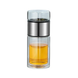茶水分离杯泡茶杯便携过x滤杯子个人茶道双层玻璃水杯男生
