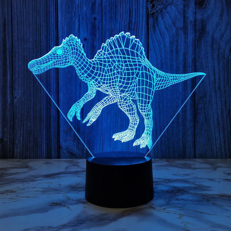 棘龙七彩小夜灯触控变色3d灯卧室床头灯儿童房装饰恐龙灯个性桌灯,家装灯饰光源,小夜灯,淘宝优惠券,粉丝福利购,淘宝优惠卷