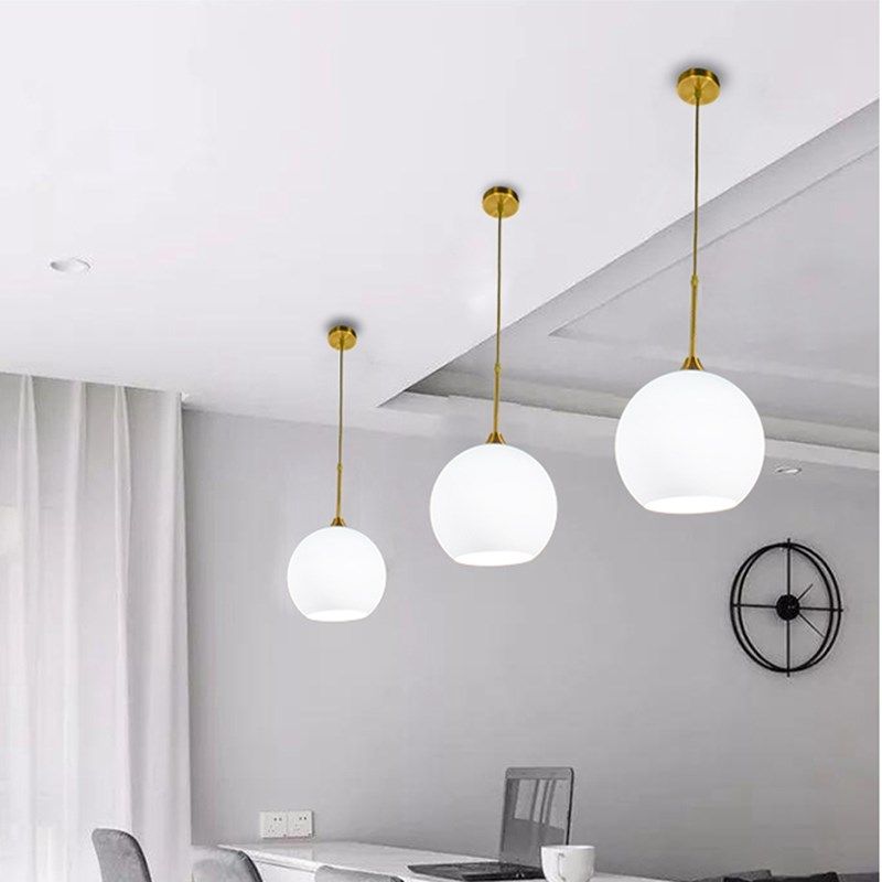 法式轻奢餐厅铜色理发店简约床头店铺商用奶茶店吧台玻璃圆球吊灯,家装灯饰光源,餐厅吊灯,淘宝优惠券,粉丝福利购,淘宝优惠卷