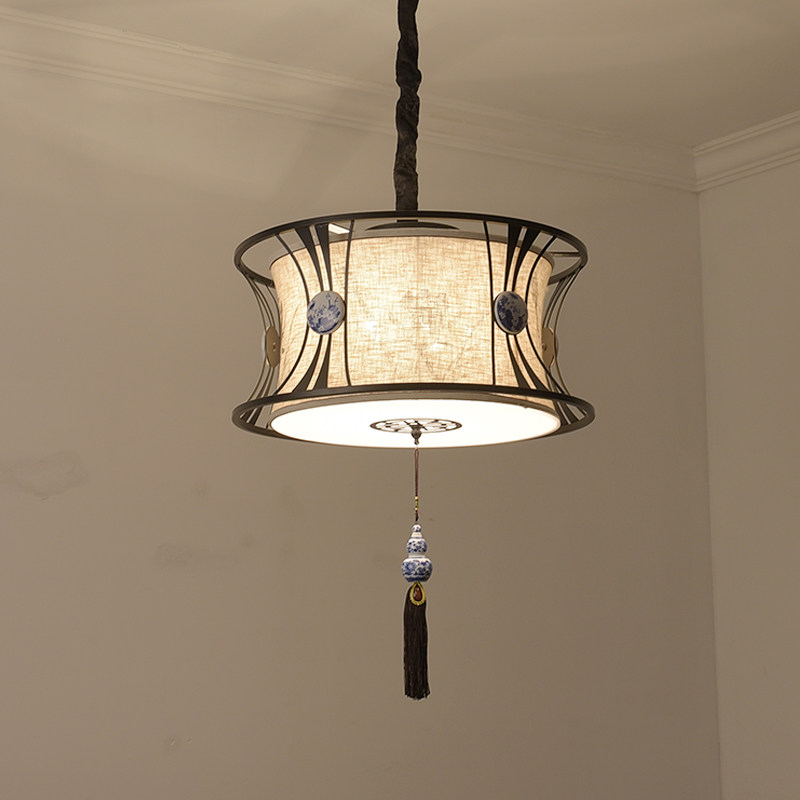 中式灯具中国风禅意陶瓷餐厅书房卧室过道灯酒店包间茶楼餐饮吊灯,家装灯饰光源,餐厅吊灯,淘宝优惠券,粉丝福利购,淘宝优惠卷