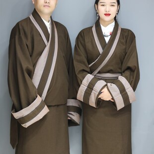 藏袍男装藏服女装康装2023新款时尚不丹服情侣装结婚照藏装