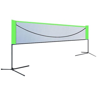 羽毛球网架便携式家用室内户外单打比赛标准网折叠移动羽毛球网架