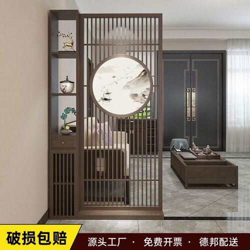 玄关柜入户正对门高级感客厅中式鞋柜屏风柜靠墙隔断柜法式复古柜