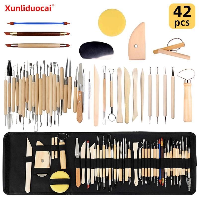 工具套装泥塑陶艺刀陶泥件雕刻件套包组合油泥笔精雕手办铅笔粘土,模玩/动漫/周边/娃圈三坑/桌游,模型制作工具/辅料耗材,淘宝优惠券,粉丝福利购,淘宝优惠卷