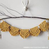 编织挂毯彩色装 饰手工挂旗北欧波西米亚床头名宿流苏