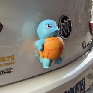 杰尼龟车顶摆件网红同款创意汽车装饰车顶可爱搪胶杰尼龟车尾公仔