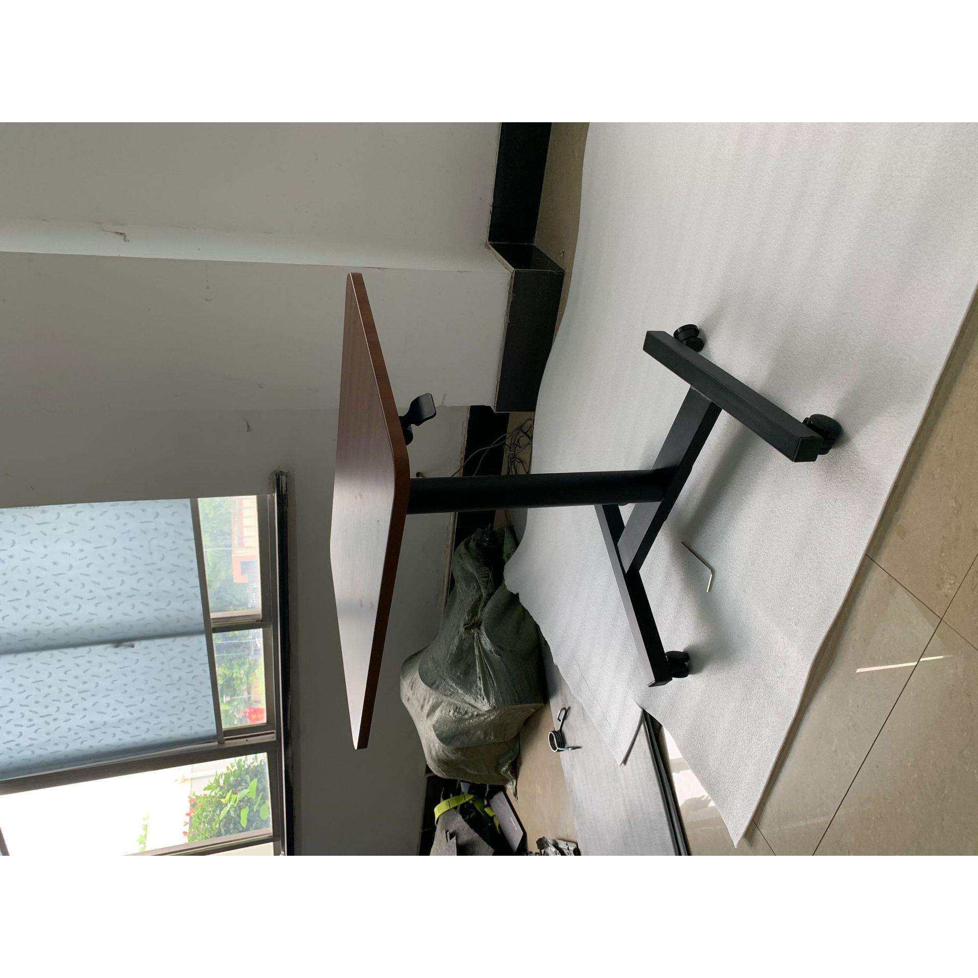 气动升降办公桌自动升降调节电脑桌站立式单人咖啡桌厂家直销