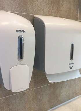 9WOR免打孔手动皂液器壁挂式家用卫生间洗手液盒厨房水槽洗洁精瓶