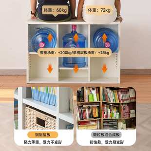 厂家直销金属书架家用落地八格组合格子柜带背板钢制书柜幼儿园