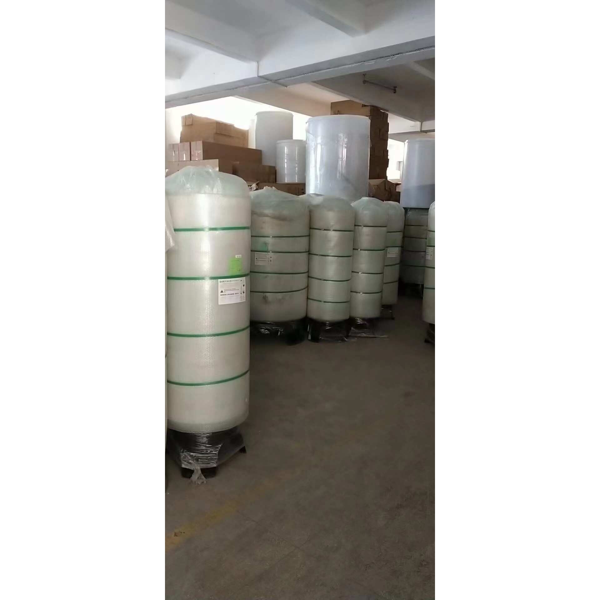 上下开口6寸法兰树脂罐玻璃钢罐水处理过滤器玻璃钢桶水处理设备