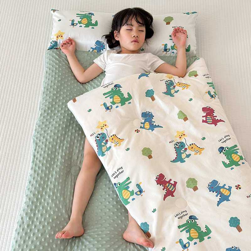 秋冬加厚儿童睡袋全棉豆豆绒宝宝睡袋防踢被婴幼儿园午睡被子睡袋