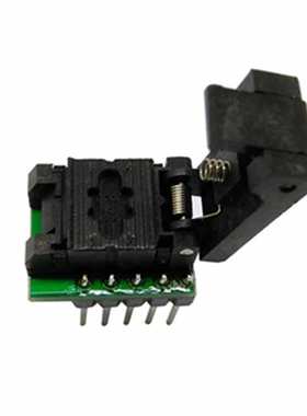 HMILU厂家QFN8转DIP8翻盖探针烧录测试座0.65间距3*3mmWSON编程座