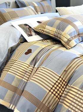 【全棉加厚磨毛】AB版纯棉印花四件套亲肤裸睡纯棉床单被套床用品