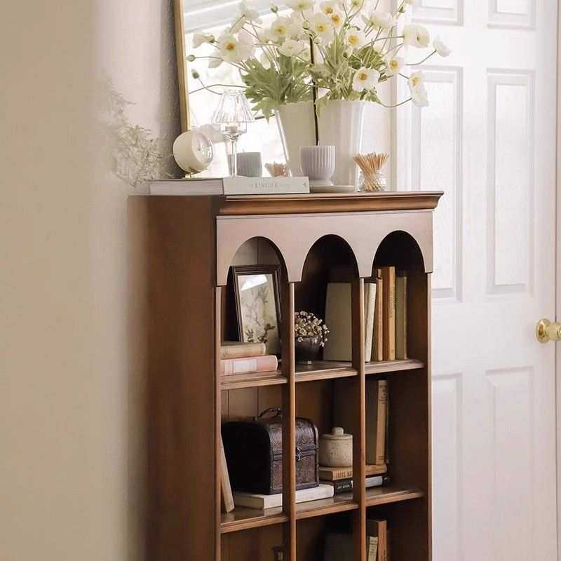 家用多功能小户型实木客厅收纳书柜法式复古展示柜储物柜落地其他,3C数码配件,USB灯,淘宝优惠券,粉丝福利购,淘宝优惠卷