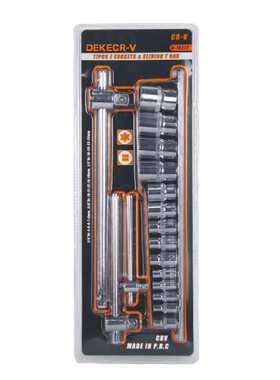 18pc E型套筒 弯杆新款