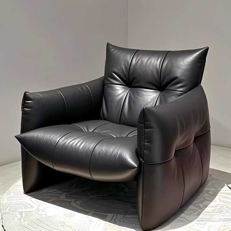 意式沙发懒人休闲摇椅家用客厅卧室单人多躺椅美式轻奢沙发椅皮艺