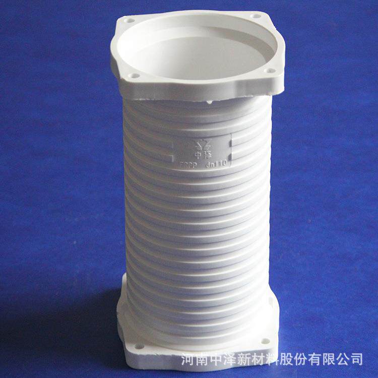 中泽FRPP静音排水管FRPP法兰承插生产厂家止水节dn50-dn200