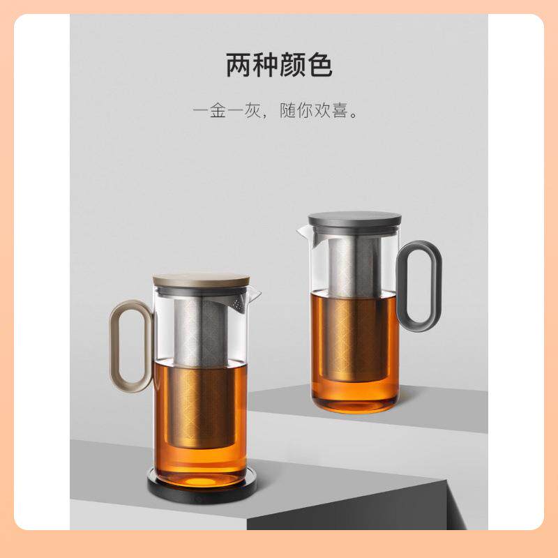 ⇖尚明玻璃过滤泡茶壶冲茶器家用便携玻璃茶具套装磁吸盖花茶