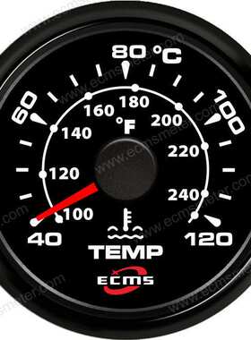 ECH防水螺纹多色背光柴油发动机汽车改装车船舶用步进电机水温表