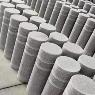 柱挡子石头石防撞拦路障大理石止车广场杆车柱柱圆柱车挡车石柱墩