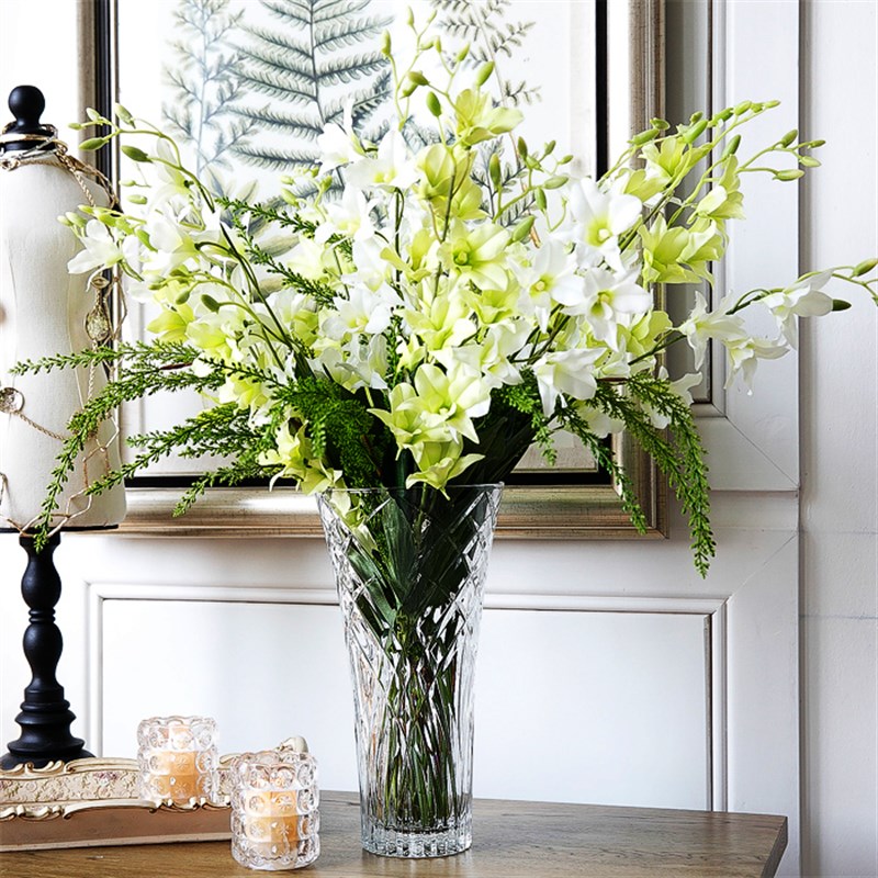 意大利RCR进口水晶q花瓶玻璃透明大号富贵竹百合 大号水培花器