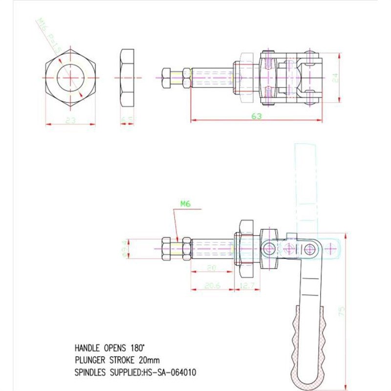 WDC36202M WDC36224M WDC3620F4-MSS 快速夹钳 推拉压紧式万向安