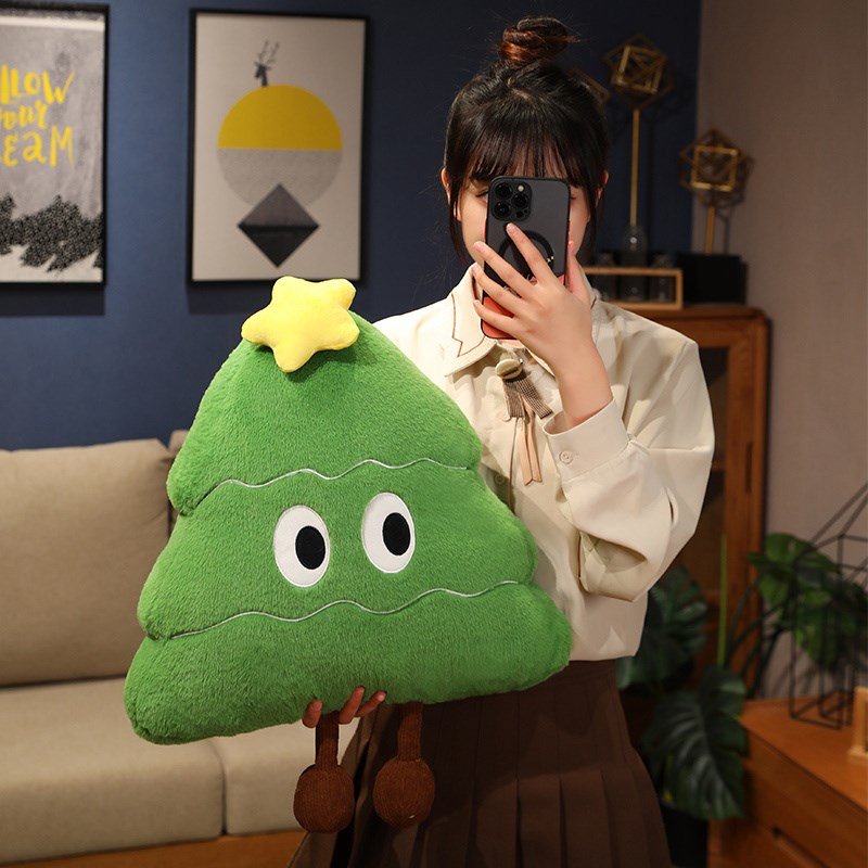 圣诞树玩b偶毛绒抱枕公仔娃娃女生生日圣诞节布置装饰送平安夜礼