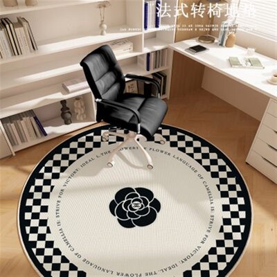 地毯圆形电脑椅地垫家用学习桌书房法式高级感防滑垫202.3新款垫