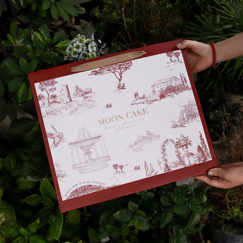 高端2025新款中秋m月饼礼盒包装盒空盒6块8块蛋黄酥粤式月饼印Log