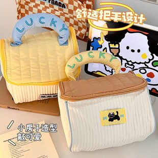 可爱超大容量化妆包外出旅行手提便捷护肤化妆品分区多功能收纳包