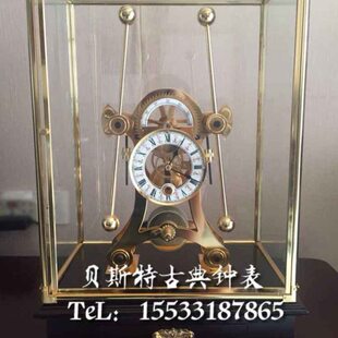 蚱蜢钟 西洋仿古钟表 全铜上弦座钟 机械欧式 航海钟表镀金