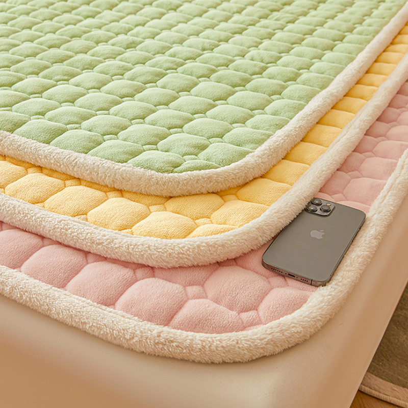 加厚珊瑚牛奶绒j夹棉床单单件法兰绒垫单冬季保暖加绒床盖毛毯防