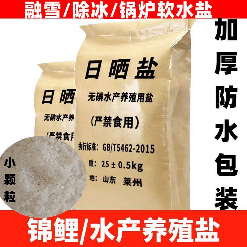 锦鲤鱼池专用海盐消毒杀菌工业盐