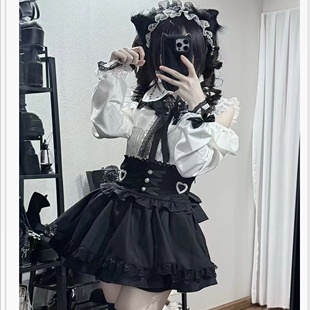 量产型衬衫 12.20 落雪与海蕾服原创套装 二团全款 半裙蕾服 1.20