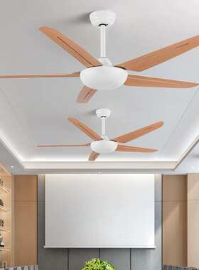 大风力静音工业风黑色复古铜遥控吊扇餐厅客厅家用商用胶叶电风扇
