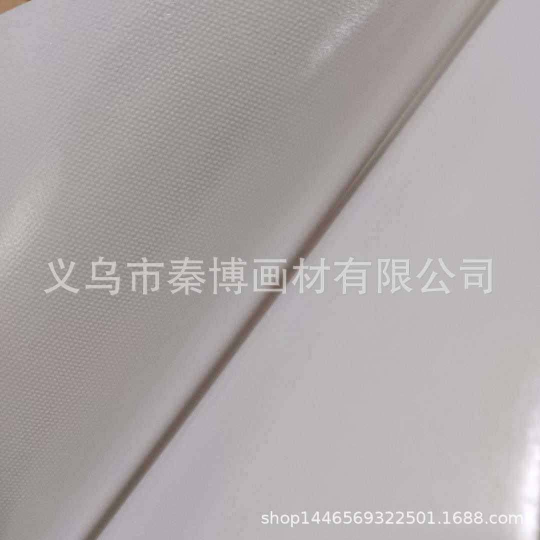 背胶弱溶剂高光化纤油画布自粘胶油性高清喷绘布厚实表面平整光亮