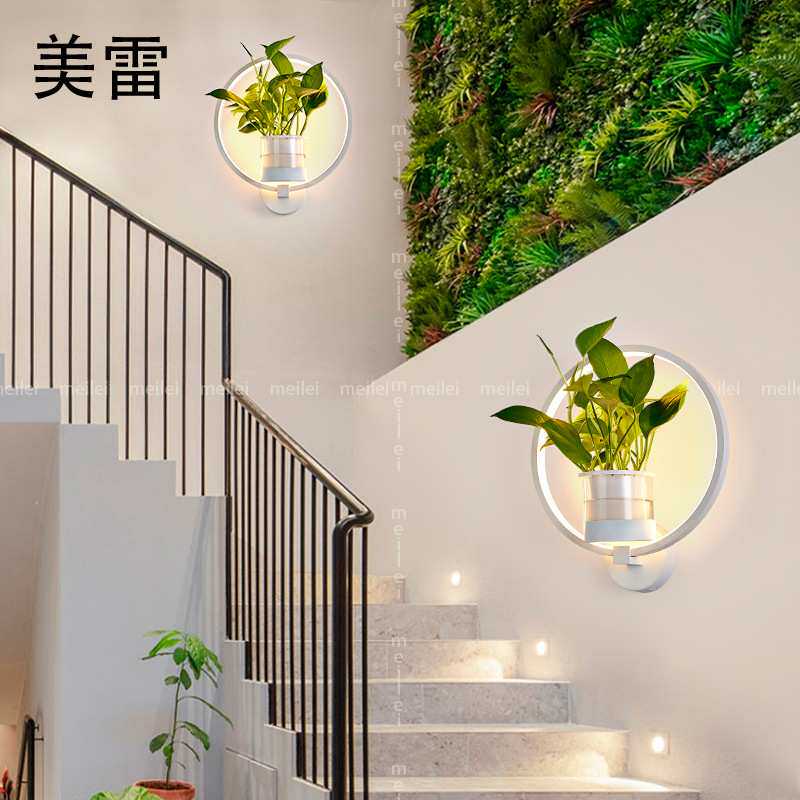 北欧壁灯创意床头灯灯可调光婚房楼梯灯电视墙简约现代过道装饰灯