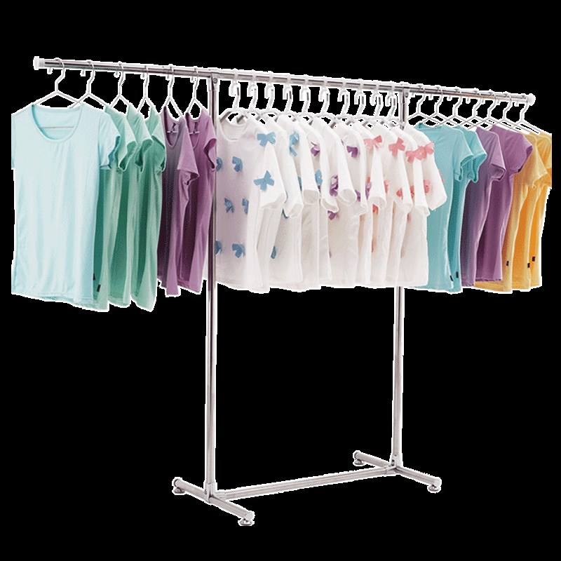 甫昌 不锈钢晾衣架 p落地 折叠 伸缩单杆式阳台晒衣架 升降晾衣杆