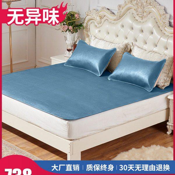 头层水牛皮凉席牛皮席彩席1.5米1.8m床垫夏季三件套加厚真皮席子