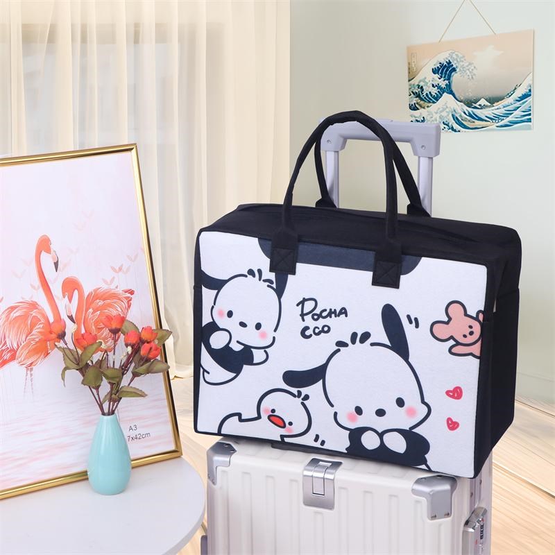 帕恰狗短途旅行包可套拉s杆箱大容量毛毡包行李袋轻便手提旅游待