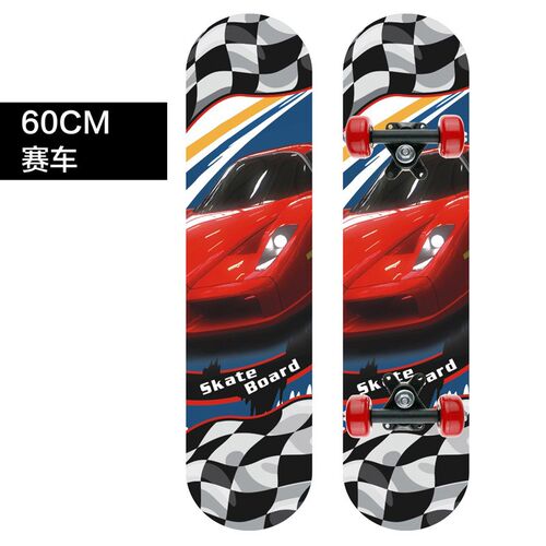 小滑板2406滑板60cm枫木滑板车双面卡通图案滑板四轮滑板中号滑板