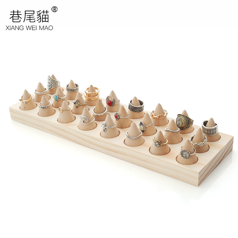 创意实木24位戒指架收纳首饰架指环架子饰品展示架摆戒指托盘道具,饰品/流行首饰/时尚饰品新,首饰展示架,淘宝优惠券,粉丝福利购,淘宝优惠卷