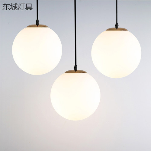 北欧创意个性现代简约北欧工业风咖啡厅餐厅吧台圆球吊灯单头吊灯