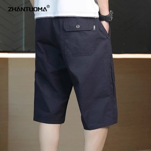 2025年夏季 新款 宽松休闲中短裤 七分裤 外穿工装 男士 纯棉薄款 短裤 款