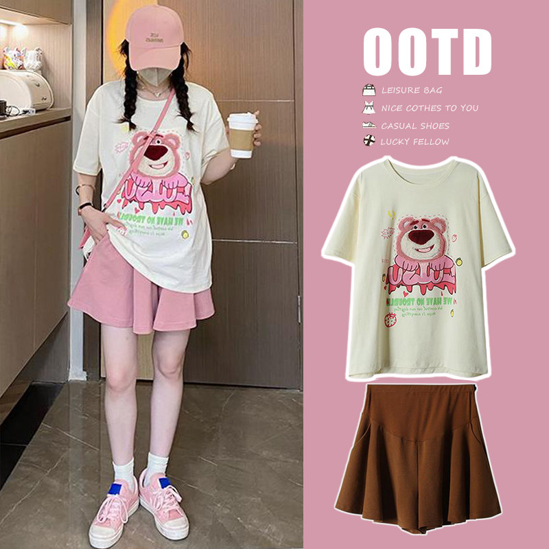 时尚洋气孕妇夏装套装外穿休闲小个子运动上衣裤裙减龄潮妈两件套,孕妇装/孕产妇用品/营养,套装,淘宝优惠券,粉丝福利购,淘宝优惠卷