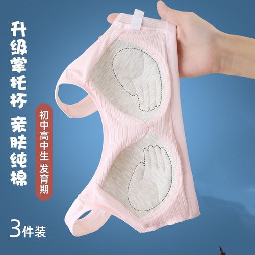 学生内衣运动小背心纯棉少女发育期初中学生高中生薄款无钢圈文胸