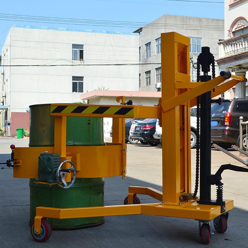 油桶搬运车机械旋转式油桶车液压油桶搬运车车液压油桶翻转车