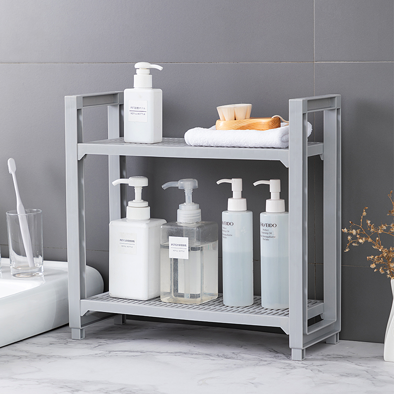 浴室置物架落地洗手台架t子洗手间厕所洗漱台收纳架卫生间塑料架